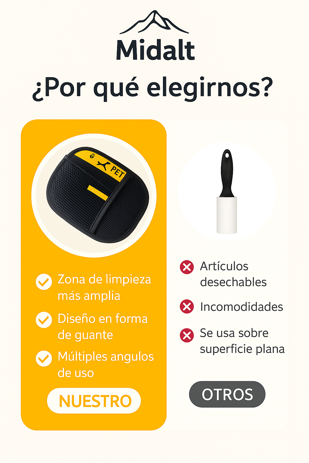 Guantes para limpieza de pelo de mascotas